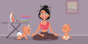 Woman with babies